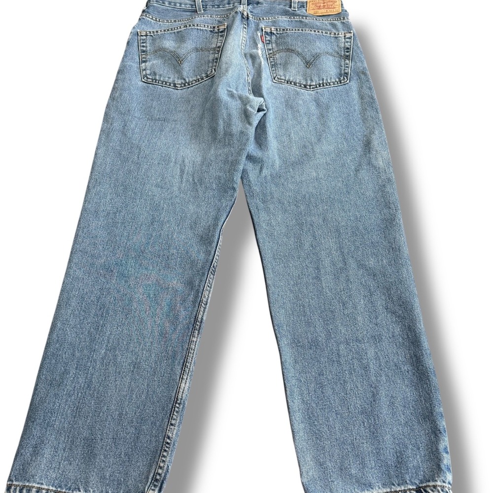 Levi's 550 Relaxed Fit Jeans Men's W38 L32 (38x31) Light Wash Denim Distressed - Picture 7 of 14